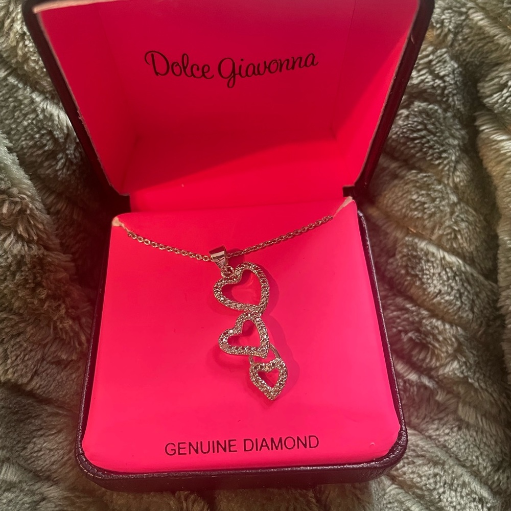 Stacked heart necklace